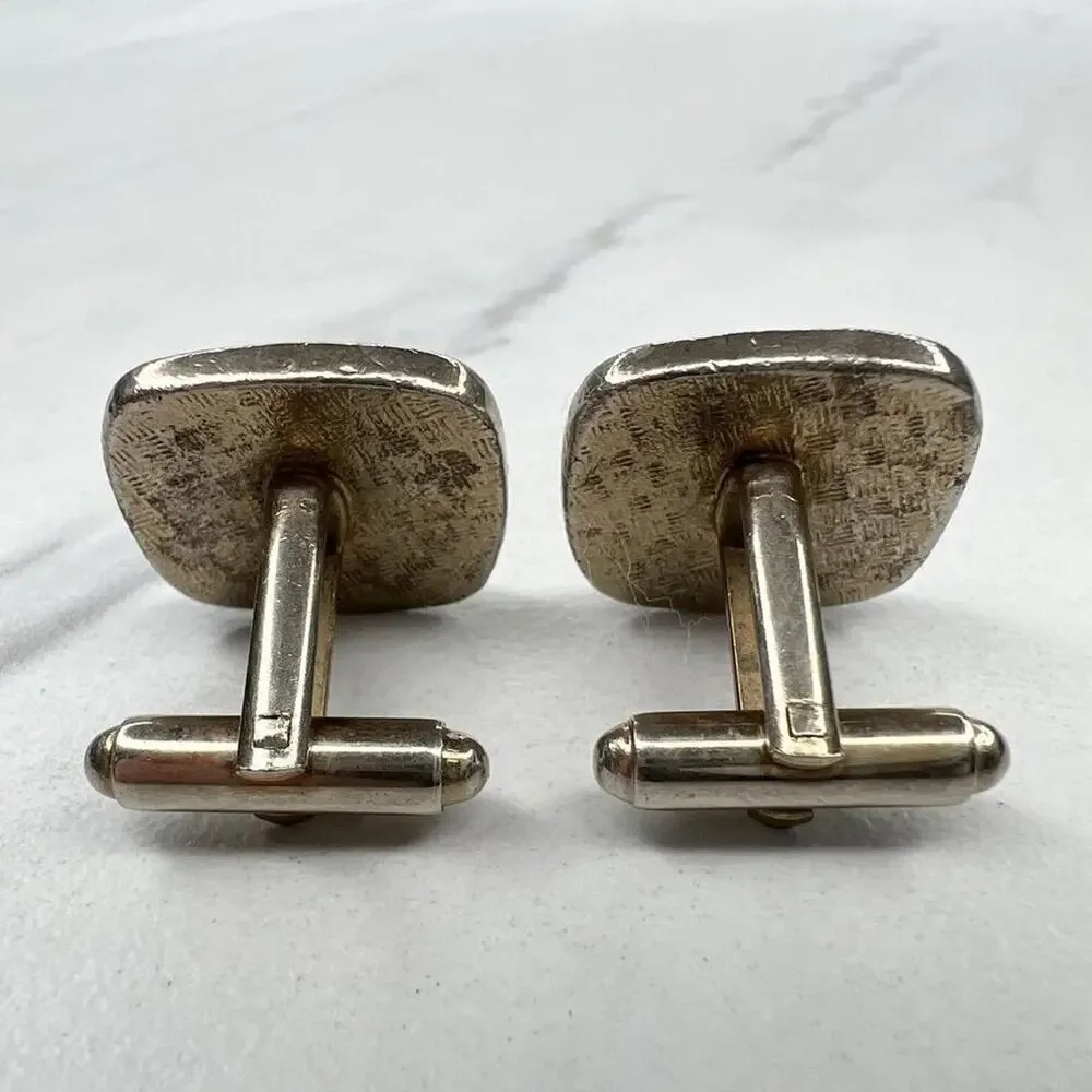 Vintage Rounded Square Rhinestone Cufflinks